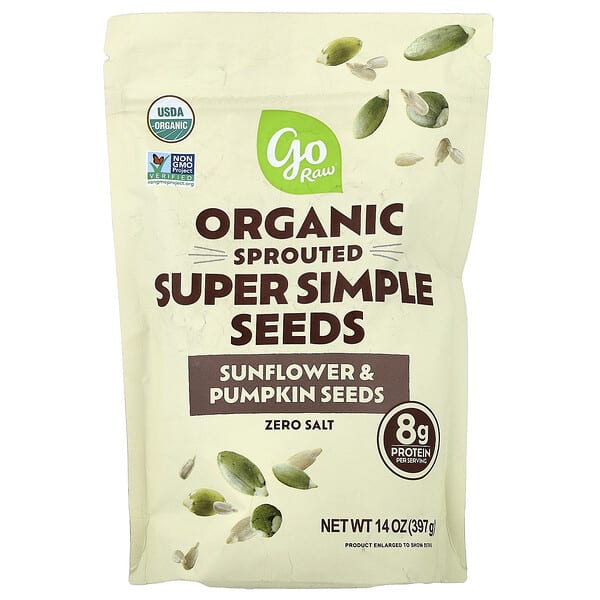 Go Raw, Organic Sprouted Super Simple Seeds, Sunflower & Pumpkin Seeds, 14 oz (397 g)