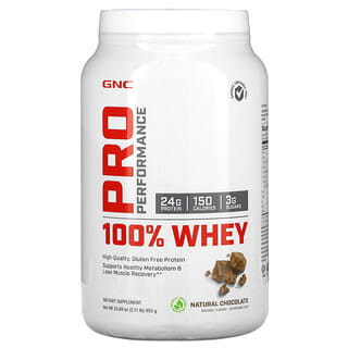 GNC, Pro Performance, 100% de suero de leche, Chocolate natural, 955 g (2,11 lb)