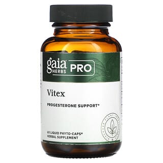 Gaia Herbs Professional Solutions, Pro，黃荊，孕酮幫助，60 粒液體 Phyto-Caps 膠囊