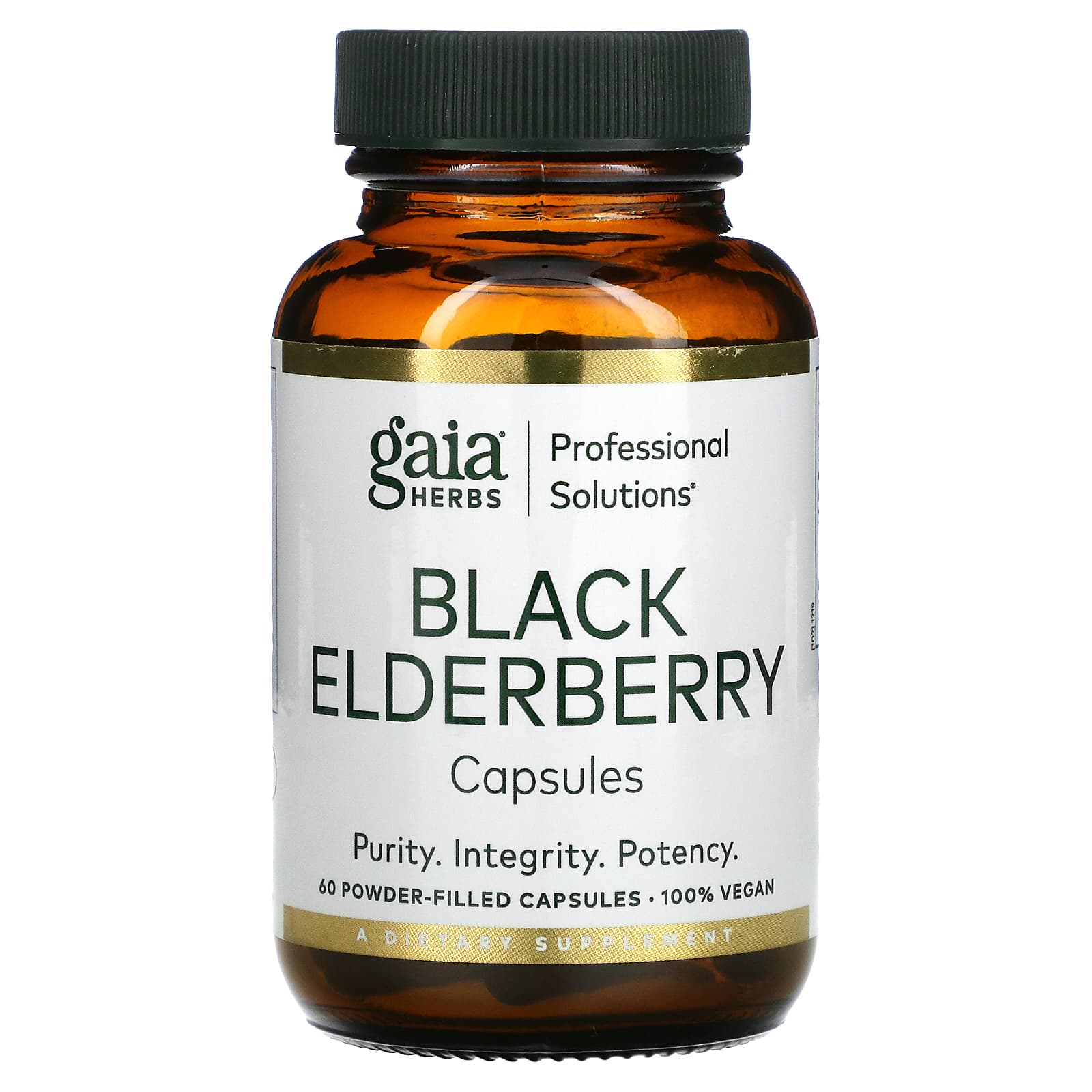 Gaia Herbs Professional Solutions, Black Elderberry, 60 PowderFilled