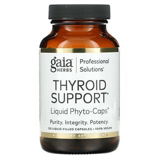 Gaia Herbs Professional Solutions, Средство для поддержки щитовидной железы, 120 капсул, заполненных жидкостью