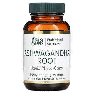 Gaia Herbs Professional Solutions, Ashwagandha Root, 60 Liquid-Filled Capsules  