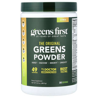 Greens First, Verduras de hoja en polvo, Cítricos, 289,2 g (10,2 oz)