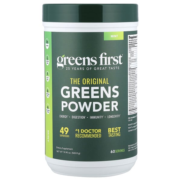 Greens First, Greens Powder, Mint, 19.95 oz (565.8 g) — product photo 1