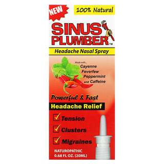 Greensations, Sinus Plumber 头部疼痛舒缓喷鼻器，0.68 液量盎司（20 毫升）