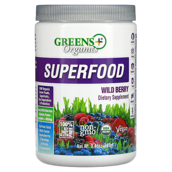 Greens Plus, 有機超級食品，野生漿果，8.46盎司（240克）