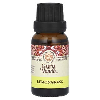 GuruNanda, 100% Pure & Natural Essential Oil, Lemongrass, 0.5 fl oz (15 ml)