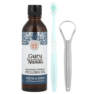 GuruNanda, Advanced Formula Pulling Oil, Zähne und Zahnfleisch, 3 Stück