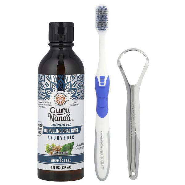 GuruNanda, Advanced Oil Pulling Oral Rinse, Ayurvedic, 3 Count