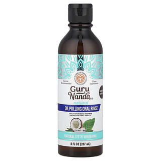 GuruNanda, Natural Whitening Pulling Oil, Coconut + Mint, 8 fl oz (237 ml)