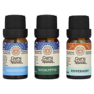 GuruNanda, Breathe Essential Oil, 3 Pack, 0.33 fl oz (10 ml) Each