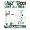 Ultimate 2 in 1 Floss Picks, Wild Mint, ultimative 2-in-1-Zahnseide-Sticks, wilde Minze, 40 Zahnseide-Sticks