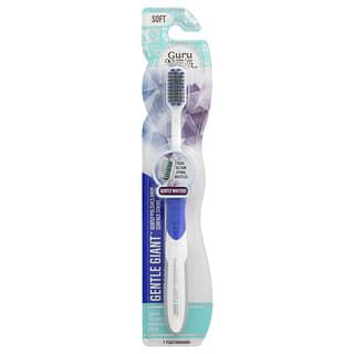 GuruNanda, отбеливающая зубная щетка со спиральной щетиной, мягкая, 1 шт.
