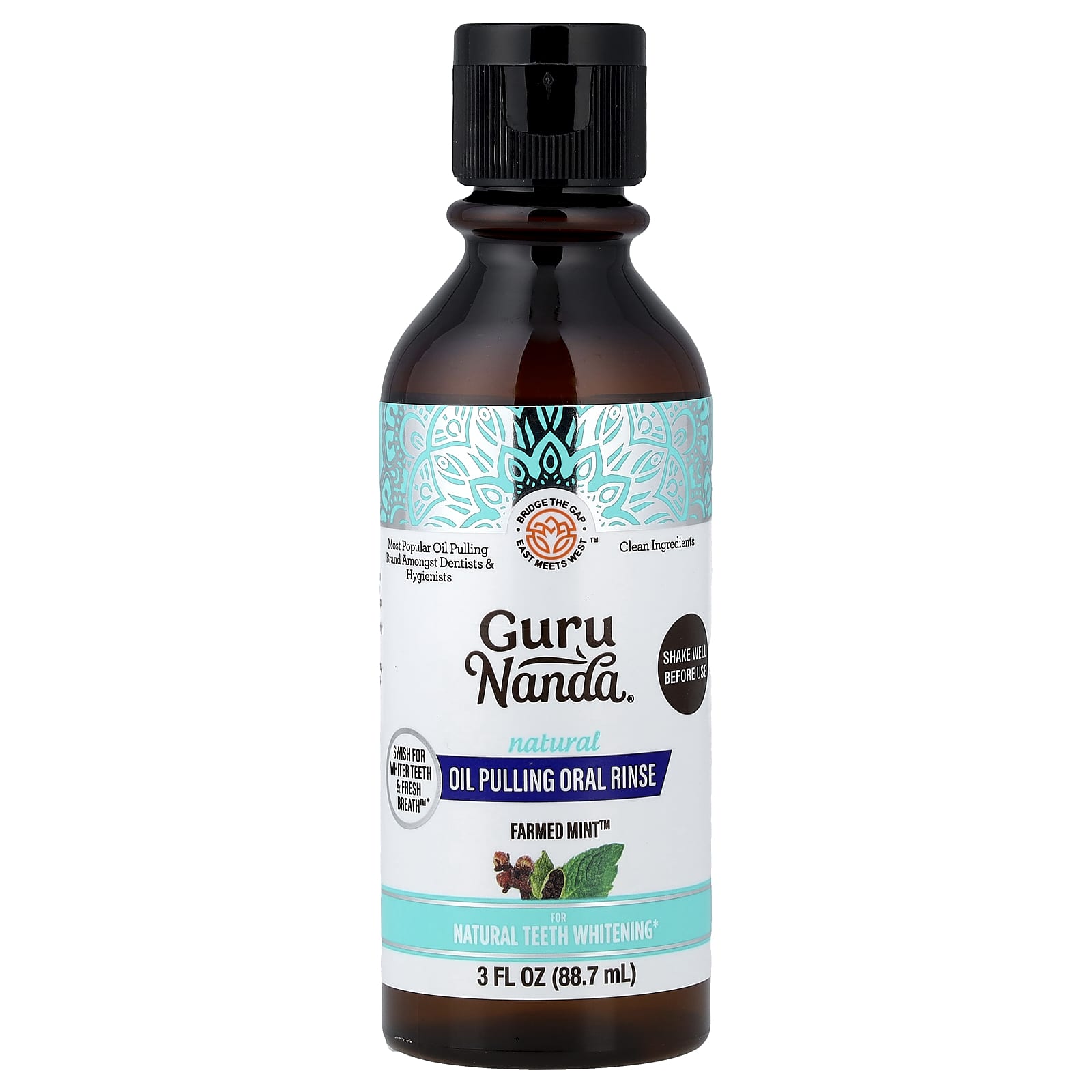 Natural Oil Pulling Oral Rinse, Farmed Mint™, 3 fl oz (88.7 ml)