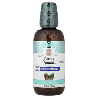GuruNanda, Enxaguante Bucal para Extração de Óleo Natural, Coco + Menta, 473 ml (16 fl oz)