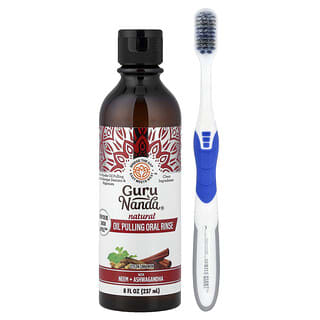 GuruNanda, Prírodná ústna voda s odstraňovaním olejov, cejlónska škorica, 237 ml
