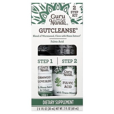 GuruNanda, GutCleanse™ 2 Step Kit, 2 Bottles, 1 fl oz (30 ml) Each