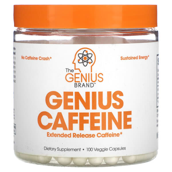 The Genius Brand, Genius Caffeine, 100 Veggie Capsules