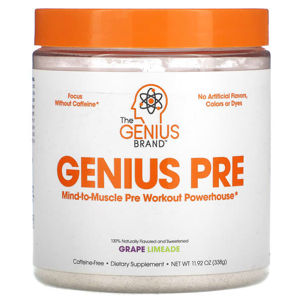 The Genius Brand, Genius Pre，葡萄檸檬水，11.92 盎司（338 克）