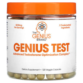 The Genius Brand, Genius Test, Advanced Testosterone Optimizing Complex, 120 Veggie Capsules