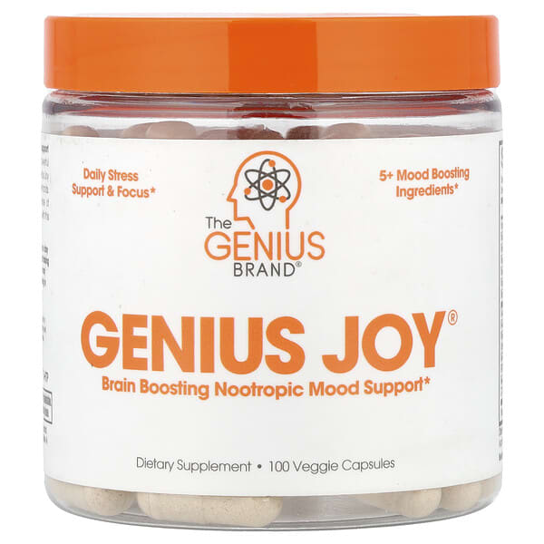 The Genius Brand, Genius Joy®, 100 Veggie Capsules — product photo 1