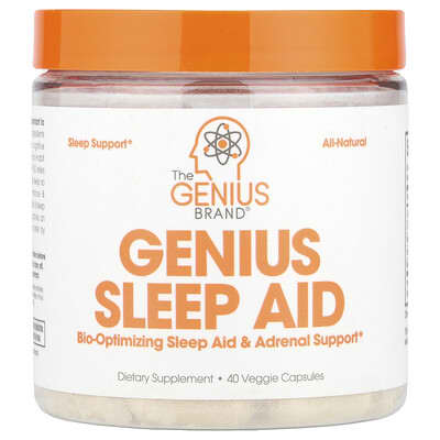 The Genius Brand, Genius Sleep Aid, 40 Veggie Capsules