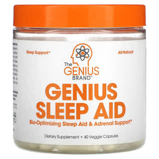 The Genius Brand, Genius Sleep Aid, Schlafmittel, 40 pflanzliche Kapseln