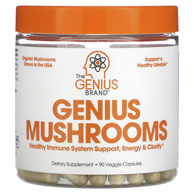 The Genius Brand, Genius Mushrooms, 90 Vegetarian Capsules