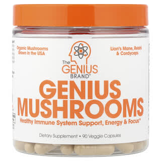 The Genius Brand, Genius Mushrooms, 90 Veggie Capsules