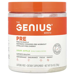 The Genius Brand, Genius Pre, Manzana ácida, 318 g (11,21 oz)