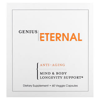 The Genius Brand, Eternal, Anti-Aging, 60 kapsułek roślinnych