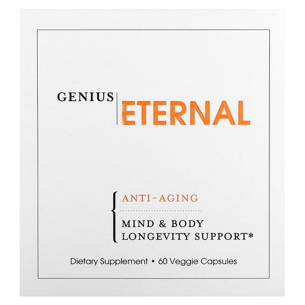 The Genius Brand, エターナル、Anti-Aging、ベジカプセル60粒