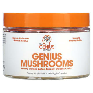 The Genius Brand, Genius Mushrooms, 180 Veggie Capsules