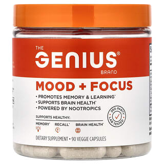 The Genius Brand, Estado de ánimo y concentración, 90 cápsulas vegetales
