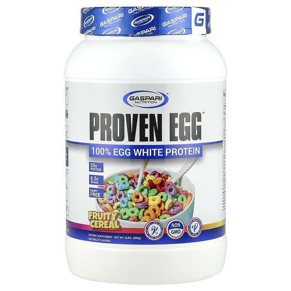 Gaspari Nutrition, Proven Egg™，全乳清蛋白，水果麥片，2 磅（900 克）