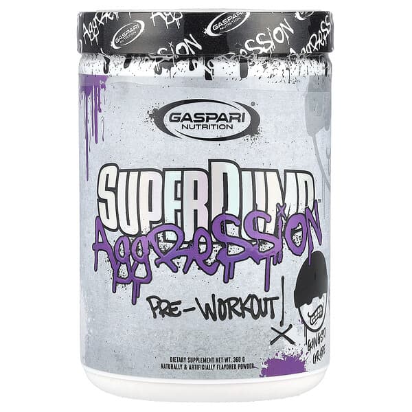SuperPump Aggression™, Pre-Workout, Gangsta Grape, 360 g