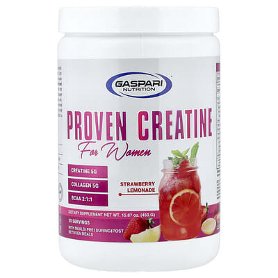 Gaspari Nutrition, Creatine for Women, Strawberry Lemonade, 15.87 oz (450 g)