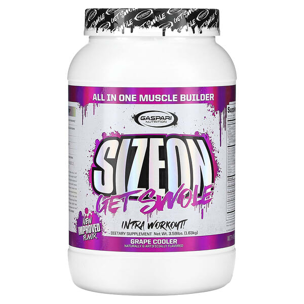 Gaspari Nutrition, SizeOn（サイズオン）、All In One Muscle Builder、グレープクーラー風味、1.63kg（3.59ポンド）