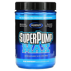 Gaspari Nutrition, SuperPump Max, Blue Raspberry, 1.41 lbs (640 g)
