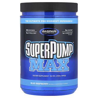 Gaspari Nutrition, SuperPump™ Max, Frambuesa azul, 640 g (1,41 lb)