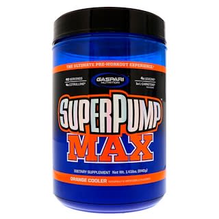 Gaspari Nutrition, SuperPump Max,  Refreshing Orange, 1.41 lbs (640 g)