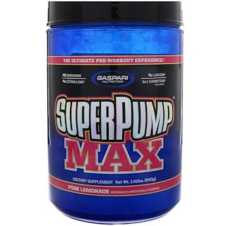 Gaspari Nutrition, SuperPump Max, Die Ultimative Nahrungsergänzung vor dem Workout, Rosa Limonade, 1,41 lbs (640 g)