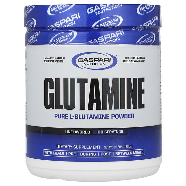 Gaspari Nutrition Glutamine, Unflavored, 10.58 oz (300 g)