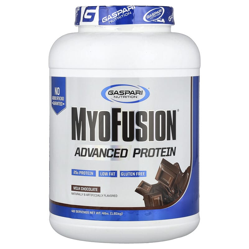 MyoFusion（マイオフュージョン）、アドバンスドプロテイン、ミルクチョコレート、1.81kg（4ポンド）