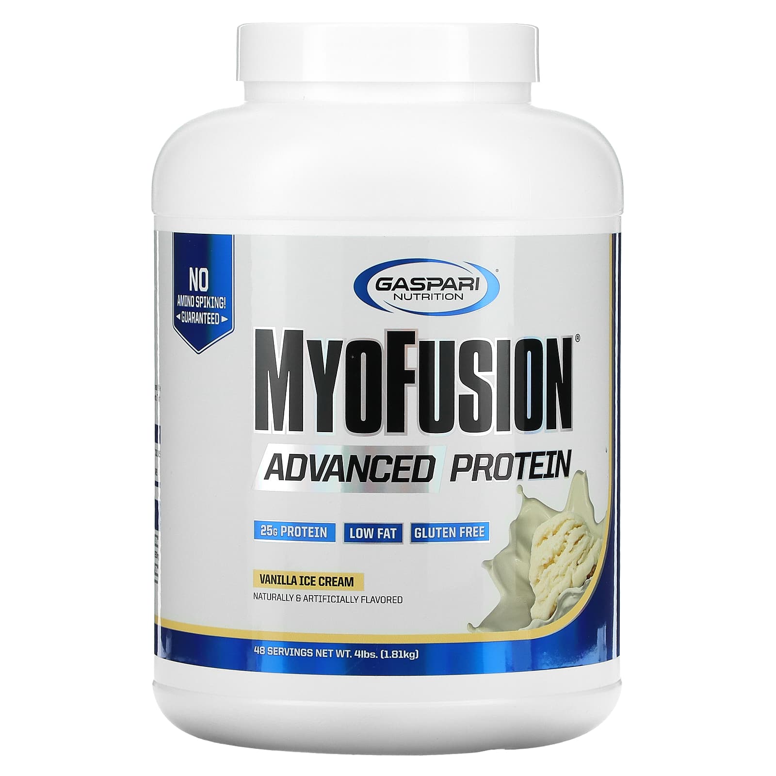 MyoFusion, proteína avanzada, crema de helado de vainilla, 4 lbs (1814 g)