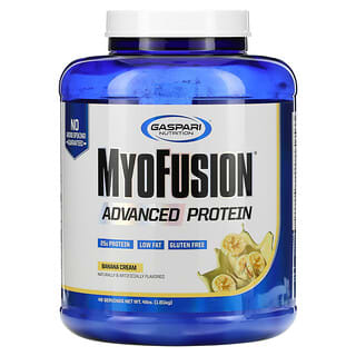 Gaspari Nutrition, MyoFusion, Advanced Protein, Banana Cream, 4 lbs (1.81 g)