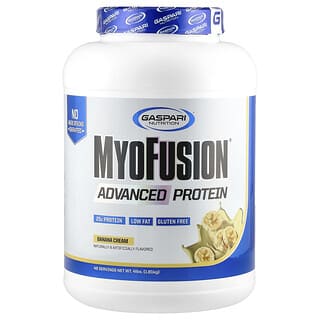 Gaspari Nutrition, MyoFusion, proteína avanzada, crema de plátano, 4 lb (1814 g)