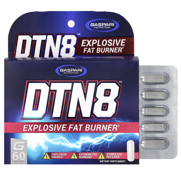 Gaspari Nutrition, DTN8，爆炸式脂肪燃燒劑，60 粒膠囊