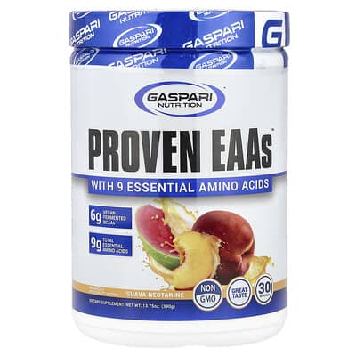 Gaspari Nutrition, Proven EAAs™ with 9 Essential Amino Acids, Guava Nectarine, 13.75 oz (390 g)