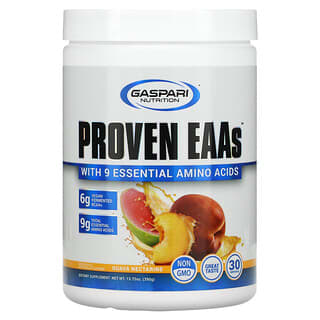 Gaspari Nutrition, Proven EAAs（プルーブンEAA）9種の必須アミノ酸配合、グアバ ネクタリン、390g（13.75オンス）